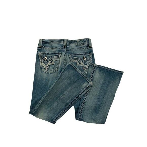 Big Star Jeans Womens Size 26S Bootcut Stretch Med Wash Whiskers Denim Blue - Picture 5 of 12
